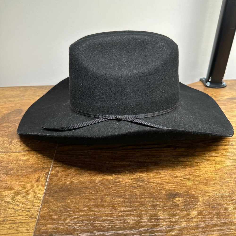 Justin by Milano Mens Black Felt Cowboy Hat Cattleman Crease Western OSFM